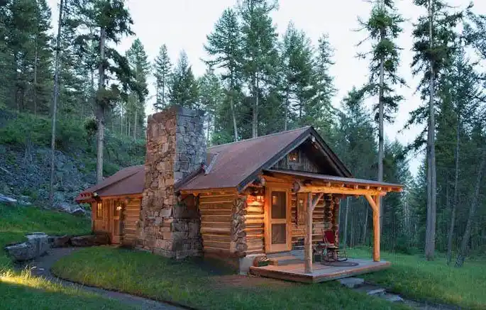 cozy log cabin