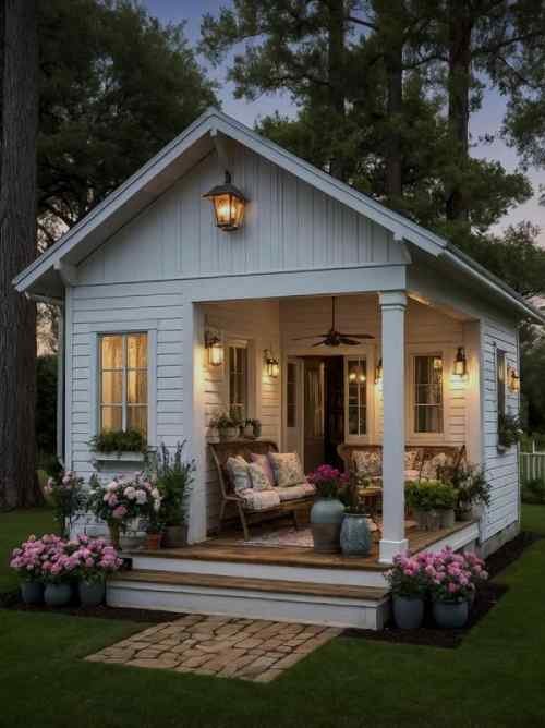 Charming Country Porch Tiny House