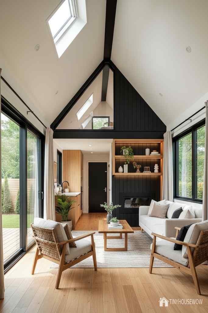 Cozy living room with natural light
