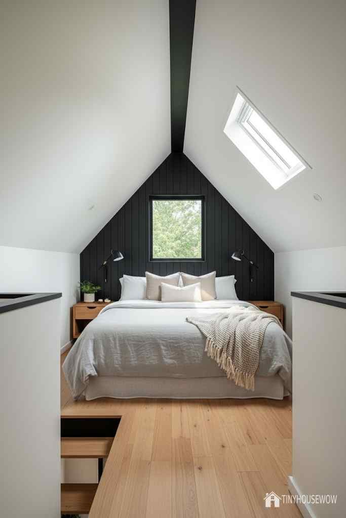 Relaxing attic bedroom