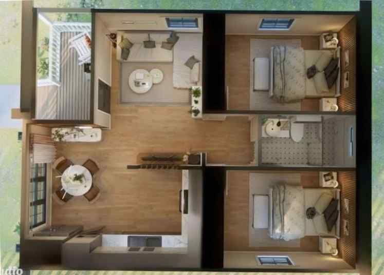 Charming Green Tiny House