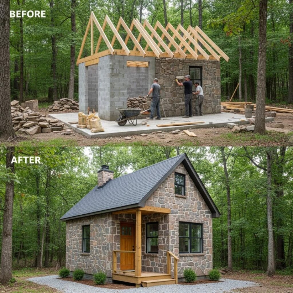 From Raw Stone Shell to Woodland Cottage Perfection