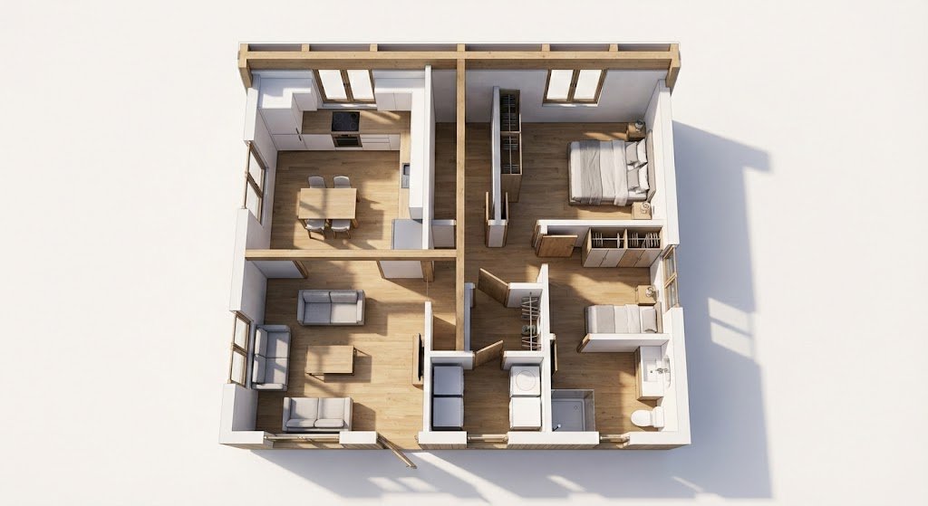 Modern Tiny House Cutaway