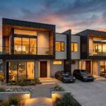 Modern luxury duplex house exterior